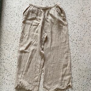 Flax Beige Linen Trousers